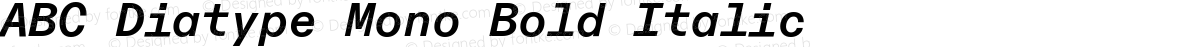 ABC Diatype Mono Bold Italic