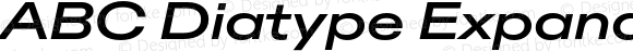 ABC Diatype Expanded Bold Italic