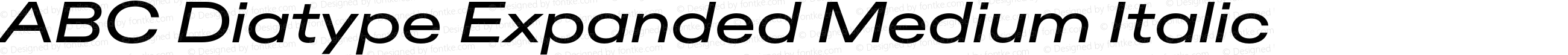 ABC Diatype Expanded Medium Italic