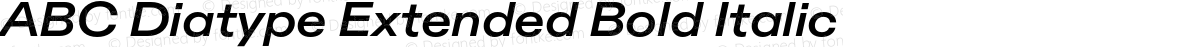ABC Diatype Extended Bold Italic