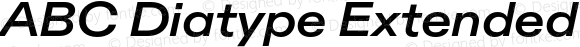 ABC Diatype Extended Bold Italic