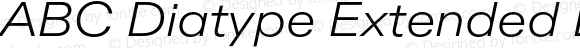 ABC Diatype Extended Light Italic