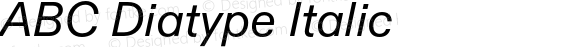 ABC Diatype Italic