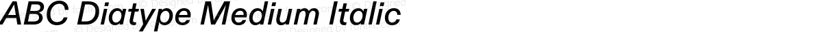 ABC Diatype Medium Italic