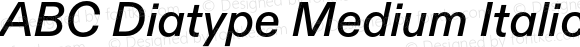 ABC Diatype Medium Italic