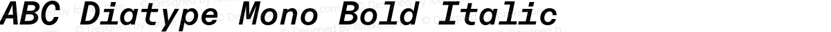 ABC Diatype Mono Bold Italic