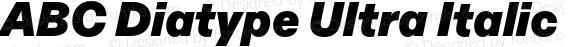 ABC Diatype Ultra Italic