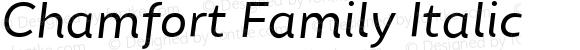 Chamfort Family Italic