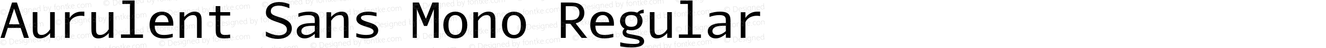 Aurulent Sans Mono Regular