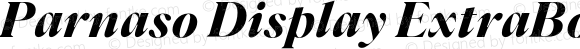 Parnaso Display ExtraBold Italic