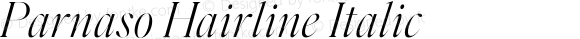 Parnaso Hairline Italic