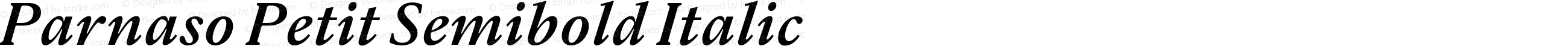 Parnaso Petit Semibold Italic