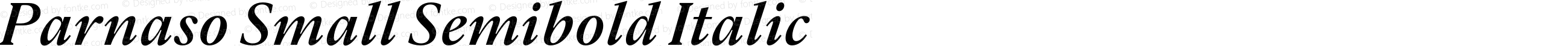 Parnaso Small Semibold Italic