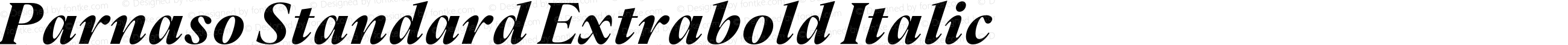 Parnaso Standard Extrabold Italic