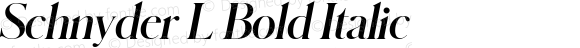 Schnyder L Bold Italic
