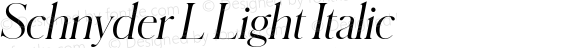 Schnyder L Light Italic