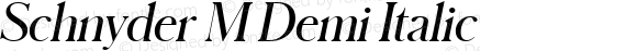 Schnyder M Demi Italic