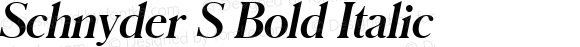 Schnyder S Bold Italic