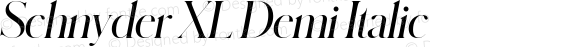 Schnyder XL Demi Italic