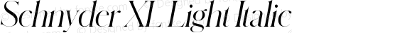 Schnyder XL Light Italic