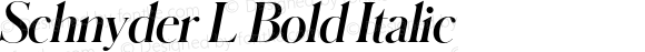 Schnyder L Bold Italic