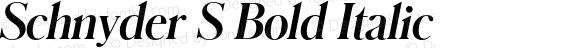 Schnyder S Bold Italic