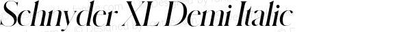 Schnyder XL Demi Italic