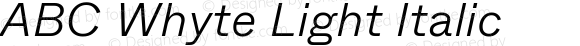 ABC Whyte Light Italic