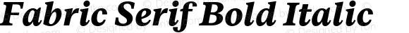 Fabric Serif Bold Italic