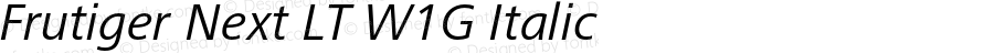 Frutiger Next LT W1G Italic