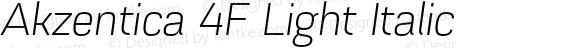 Akzentica 4F Light Italic