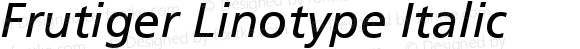 Frutiger Linotype Italic