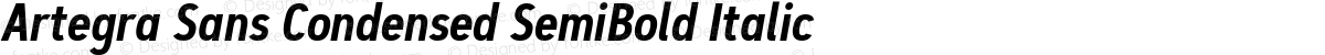 Artegra Sans Condensed SemiBold Italic