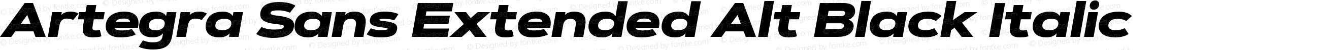 Artegra Sans Extended Alt Black Italic