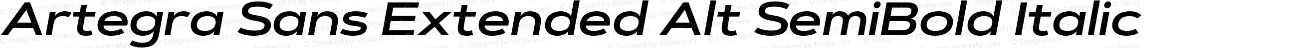 Artegra Sans Extended Alt SemiBold Italic