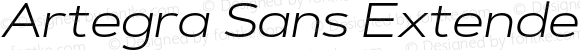 Artegra Sans Extended Light Italic