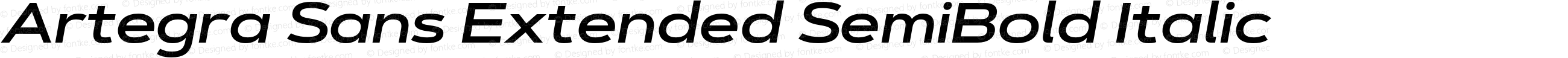 Artegra Sans Extended SemiBold Italic