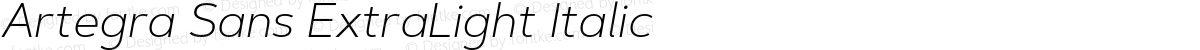 Artegra Sans ExtraLight Italic