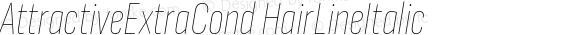 AttractiveExtraCond HairLineItalic