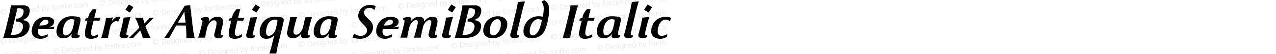 Beatrix Antiqua SemiBold Italic