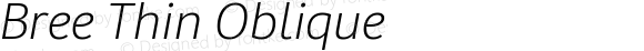 Bree Thin Italic