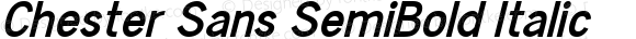 Chester Sans SemiBold Italic