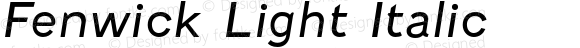 Fenwick Light Italic