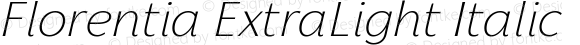 Florentia ExtraLight Italic