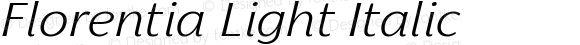 Florentia Light Italic