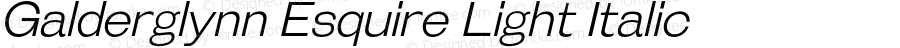 Galderglynn Esquire Light Italic