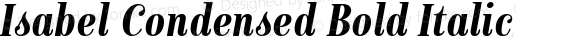 Isabel Condensed Bold-Italic