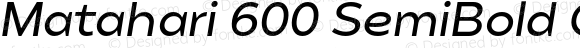 Matahari 600 SemiBold Oblique