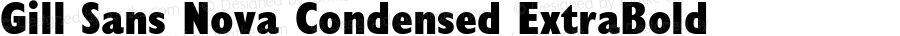 Gill Sans Nova Condensed ExtraBold