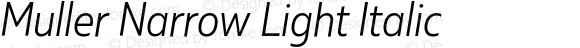 Muller Narrow Light Italic
